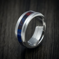 Titanium and DiamondCast Inlay Men's Ring Custom Made