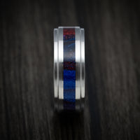 Titanium and DiamondCast Inlay Men's Ring Custom Made