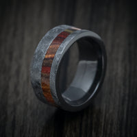 Black Zirconium and DiamondCast Inlay Men's Ring Custom Made