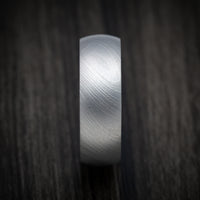 Damascus Steel and DiamondCast Sleeve Men's Ring Custom Made