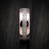 14K Gold and DiamondCast Inlay Men's Ring Custom Made