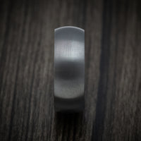 Black Zirconium and Kuro-Ti Heat-Treated Titanium Damascus Men's Ring Custom Made Band