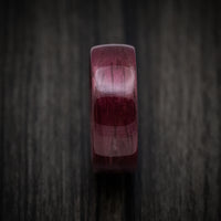 Solid Purple Heart Wood Men's Ring Handmade Band