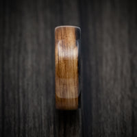 Solid Whiskey Barrel Wood Men's Ring Handmade Band