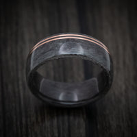 Solid Wood Men's Band with Copper Inlays