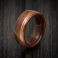 Solid Wood Men's Band with Copper Inlays