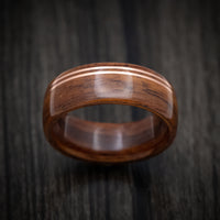 Solid Wood Men's Band with Copper Inlays