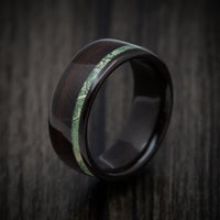 Solid Wood Men's Band with Cash Inlay
