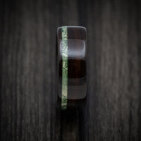 Solid Wood Men's Band with Cash Inlay