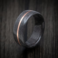 Solid Wood Men's Band with Copper Inlay