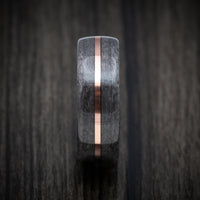 Solid Wood Men's Band with Copper Inlay