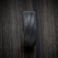 Forged Carbon Fiber Men's Ring with Wood Sleeve Custom Made