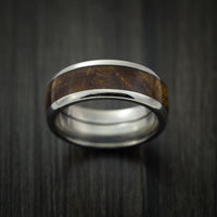 Wood Ring and Titanium Ring inlaid with DESERT IRONWOOD BURL WOOD Custom Made to Any Size and Optional Wood Types