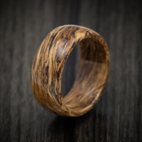 Whiskey Barrel Wood Marbled Wood Men's Ring Custom Made Band