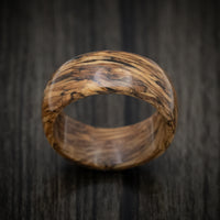 Whiskey Barrel Wood Marbled Wood Men's Ring Custom Made Band