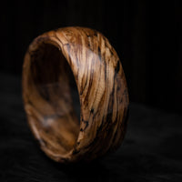 Whiskey Barrel Wood Marbled Wood Men's Ring Custom Made Band