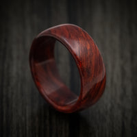 Bloodwood Marbled Wood Men's Ring Custom Made Band
