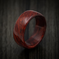 Bloodwood Marbled Wood Men's Ring Custom Made Band