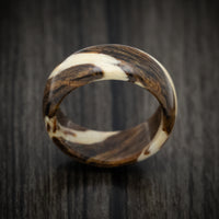 Driftwood and Bocote Marbled Wood Men's Ring Custom Made Band