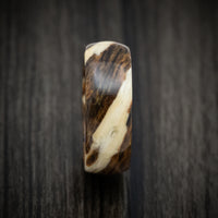 Driftwood and Bocote Marbled Wood Men's Ring Custom Made Band