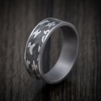 Tantalum Men's Ring with Camo Pattern