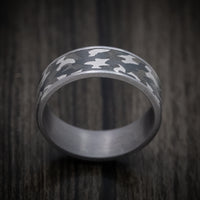 Tantalum Men's Ring with Camo Pattern