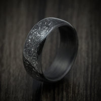 Carbon Fiber Men's Ring with Galaxy Glow Inlay Meteorite Band