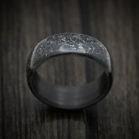 Carbon Fiber Men's Ring with Galaxy Glow Inlay Meteorite Band