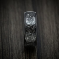 Carbon Fiber Men's Ring with Galaxy Glow Inlay Meteorite Band