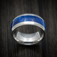 Titanium and Juma Inlay Men's Ring Custom Made Band
