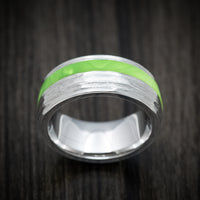 Cobalt Chrome and Juma Inlay Men's Ring Custom Made Band
