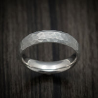 Titanium Hammered Men's Ring Custom Made Band