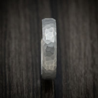 Titanium Hammered Men's Ring Custom Made Band
