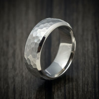 Titanium Hammered Men's Ring Custom Made Band