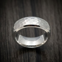 Titanium Hammered Men's Ring Custom Made Band