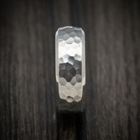 Titanium Hammered Men's Ring Custom Made Band