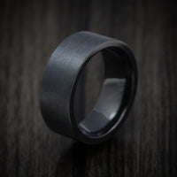 Black Titanium or Black Zirconium Custom Men's Ring