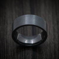 Black Titanium or Black Zirconium Custom Men's Ring