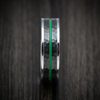 Cobalt Chrome Men's Ring with Black Zirconium and Cerakote Inlays Custom Made Band