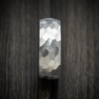 Titanium Men's Ring with Abalone Sleeve Custom Made Band