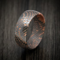 Darkened Superconductor Men's Ring Custom Made Titanium-Niobium And Copper Band