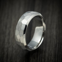 Titanium Rock Finish Men's Wedding Ring Custom Made Band