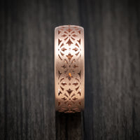 14K Rose Gold Cut-Through Band Custom Made Men's Ring