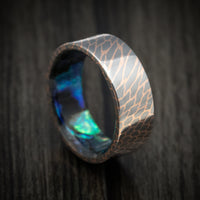Superconductor Men's Ring with Abalone Sleeve Custom Made Band