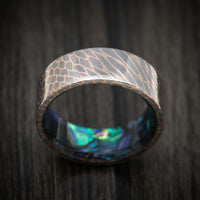 Superconductor Men's Ring with Abalone Sleeve Custom Made Band