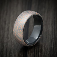 Superconductor Men's Ring with Black Zirconium Sleeve Custom Made Band
