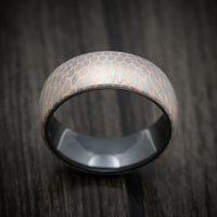 Superconductor Men's Ring with Black Zirconium Sleeve Custom Made Band