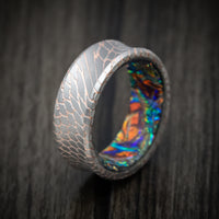 Superconductor Men's Ring with Dichrolam Sleeve Custom Made Band