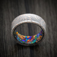 Superconductor Men's Ring with Dichrolam Sleeve Custom Made Band