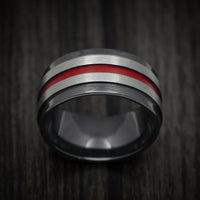 Black Zirconium Hero Men's Ring Custom Made Band